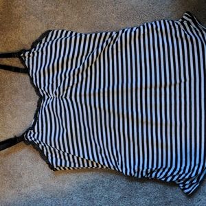 Jessica Simpson striped nursing tank top size Large